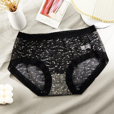 Combo 5 Quần Lót Nữ Voan Hoa Nhí Vintage – Lưng Cao, Big Size 2354