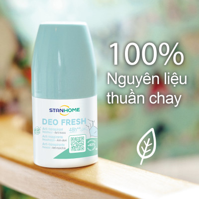 Combo 2 Lăn khử mùi, chống mùi không cồn hương tươi mát cho da nhạy cảm Stanhome Deo Fresh 50ml/lọ