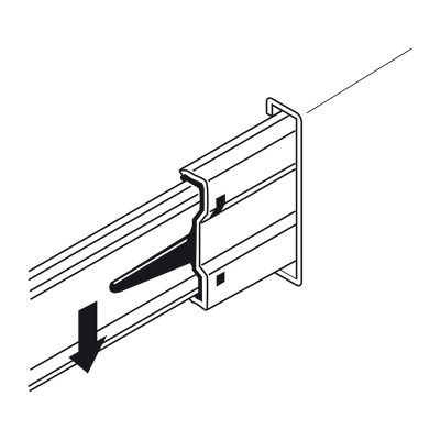 Ray trượt, ray bi 3 tầng giảm chấn Hafele 300mm - 494.02.061