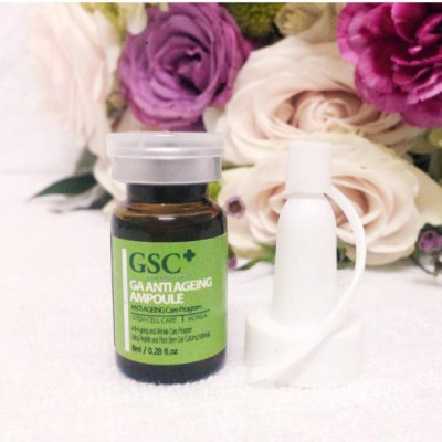 Tế bào gốc hỗ trợ sẹo, trẻ hoá da Hàn Quốc GSC GA ANTI AGEING AMPOULE, giúp xóa sẹo lồi, lõm, tái tạo cấu trúc da
