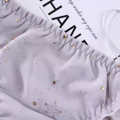 Combo 5 Quần Lót Nữ Lụa Tơ Công Chúa S67 – Mềm Mịn, Họa Tiết Ngôi Sao, Dây Rút