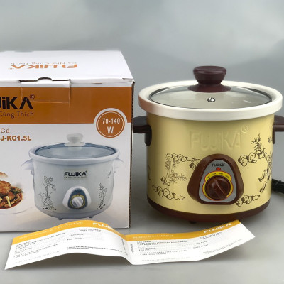 Nồi nấu chậm, nồi kho cá nấu cháo Fujika 1.5L/2.5L(chọn phân loại), công suất 140W-240W, màu ngẫu nhiên-hàng chính hãng