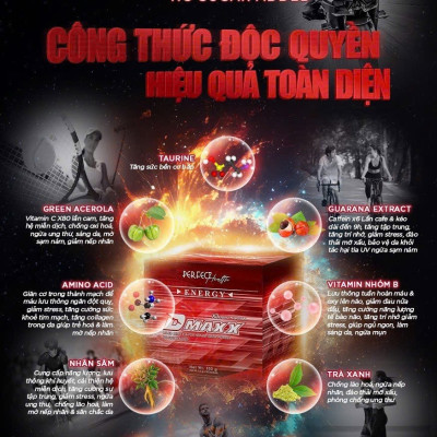 DMAXX thức uống bổ sung vitamin năng lượng không đường DAMODE 36 gói màu đỏ mỗi gói 2,2gr