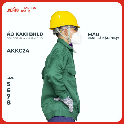 Áo kaki Bảo Hộ Lao Động Chất Liệu Thấm Hút Mồ Hôi Thoáng Mát Bền Đẹp - Mã AKKC24