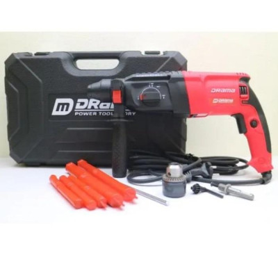 (LOẠI 1) Máy Khoan Đục Bê Tông DRAMA 1350W,  3 Chế Độ 2 - 26 Cam kết 100% Ruột Đồng Máy Khỏe Chạy Êm Bền