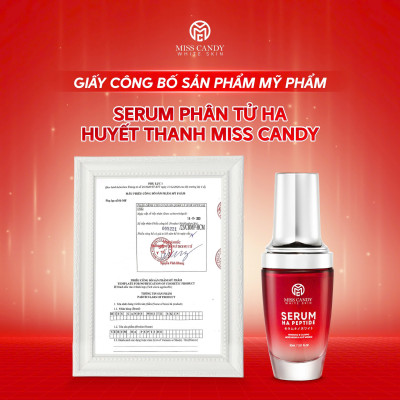 Combo 2 Sản Phẩm Trắng Da Mờ Thâm, Sạm, Nám, Tàn Nhang MISS CANDY Gồm Serum HA Peptide 30ml + Kem Nám Sâm Nhung Hoàng Kim 25g - PHỤNG BEAUTY