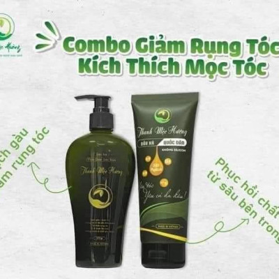 Combo dầu gội & dầu xả Thanh Mộc Hương ngăn rụng tóc kích thích mọc tóc sạch gàu nấm ngứa 350ml