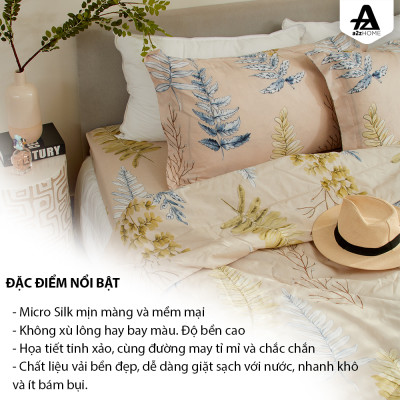 Mền Chần Microfiber - Lông Vũ Nhân Tạo Mềm Mại Mirco Silk Cao Cấp Fern Trees A2Z Home