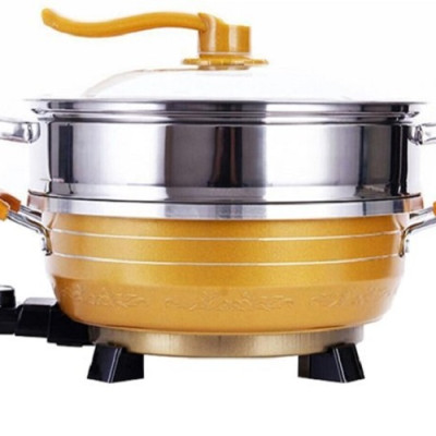  Chảo Điện Đa Năng Nấu Lẩu 2 Tầng Hấp- Hàng Nhập Khẩu