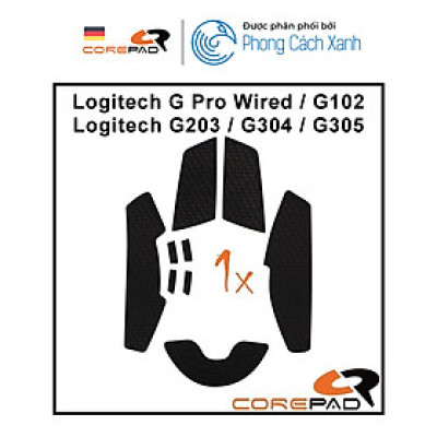 Bộ grip tape Corepad Soft Grips - Dành cho Logitech G Pro / G102 / G203 / G304 / G305 Series - Hàng Chính Hãng