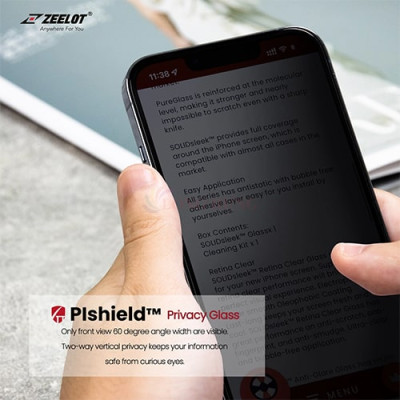 Dán màn hình cường lực Full viền chống tia xanh Zeelot PIshield Nebula dành cho iPhone 13 Series - Hàng chính hãng