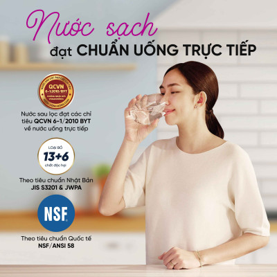 [Miễn phí vận chuyển & lắp đặt] Máy lọc nước nóng lạnh nguội 10 lõi. Hàng chính hãng Mutosi MP-M1011