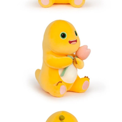 Thú nhồi bông rồng sữa vô tri êm mịn - Size từ 40cm đến 80cm- Quà tặng gấu bông rồng vàng ôm trái tim dễ thương - Gối ôm mềm mịn cho bé.