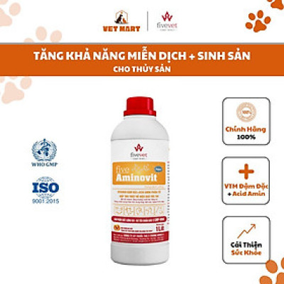Dung dịch bổ sung vitamin vỗ béo, giúp vật nuôi tăng khả năng sinh sản - Five Aminovit Super (1 Lít)