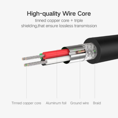 Ugreen UG40964CM129TK 15CM màu Đen Bộ chuyển USB 2.0 sang Loa + MIC chuẩn 3.5mm có điều khiển - HÀNG CHÍNH HÃNG