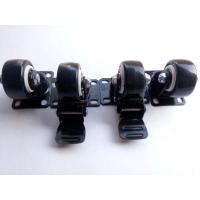 Bộ 4 Bánh Xe Đẩy Hàng 5cm Có Khoá và Không Khoá Chịu Tải Cao