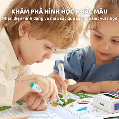 Sách tô màu cho bé gái, bé trai Mideer Drawing Coloring tranh tô màu cao cấp