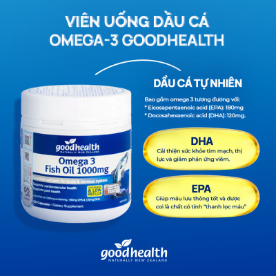 Thực phẩm chức năng Goodhealth Omega 3 Fish Oil 1000mg (150 Viên) - Nhập khẩu New Zealand
