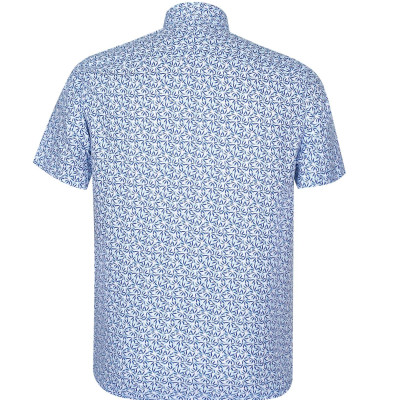 Áo sơ mi nam KHATOCO ngắn tay họa tiết A1MN538T2-CNIN338-2504-N