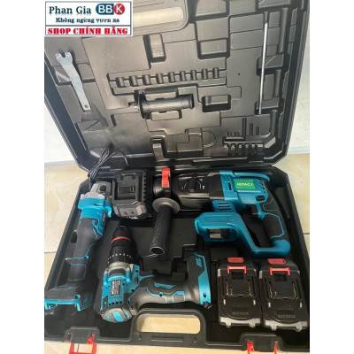 COMBO 3 MÁY KHOAN, CĂT ,KHOAN 13 LI ĐA NĂNG CHUYÊN DỤNG CHÂN PIN PHỔ THÔNG PIN 15CELL SIÊU KHỎE, SIÊU BỀN.