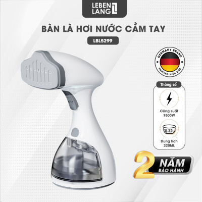 Bàn ủi hơi nước cầm tay Lebenlang LBL5299 công suất 1500W, 320ml, tiện lợi và gọn nhẹ, bảo hành 2 năm - hàng chính hãng