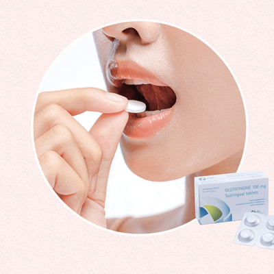 Viên Ngậm Trắng Da Glutathione 100mg Nhập Khẩu Từ Italy