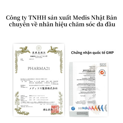 Combo Dầu Gội Sạch Gàu Ngứa + Dâu Xả Giảm Rụng Tóc Pharma 21 Nhật Bản - Chai 600ml