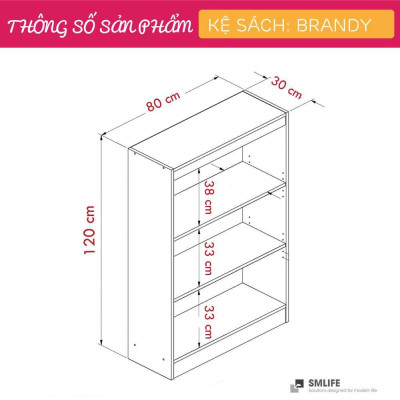 Kệ gỗ để đồ SMLIFE Brandy