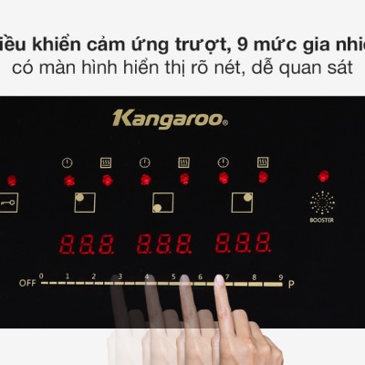 Bếp Từ Hồng Ngoại 3 Vùng Nấu Lắp Âm Kangaroo KG446i - Hàng Chính Hãng
