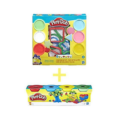 PLAYDOH Khuôn Tạo Hình Và Bột Nặn 4 Màu CBE8534/E8530-23241