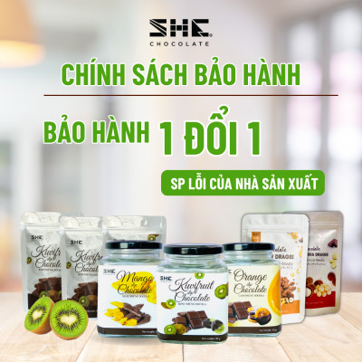 Cam nhúng socola - Hũ thủy tinh100g - SHE Chocolate - Bổ sung năng lượng, đa dạng vị giác. Quà tặng sức khỏe, quà tặng người thân, dịp lễ, thích hợp ăn vặt