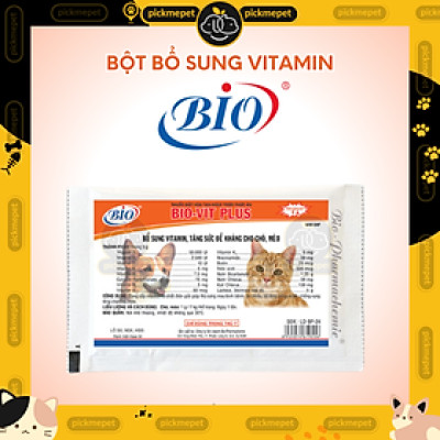Bio Vit Plus - Bột Bổ Sung Vitamin Tăng Đề Kháng Cho Chó Mèo (5g) Bio Vitamin Plus
