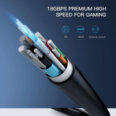 Ugreen UG50717HD132TK 10M màu Đen Cáp tín hiệu HDMI chuẩn 2.0 sợi quang cao cấp - HÀNG CHÍNH HÃNG