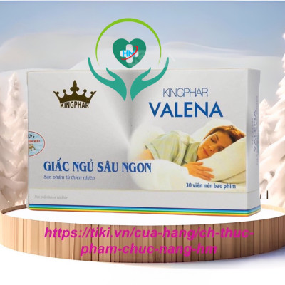 ￼Thảo Dược An Thần Ngủ Ngon valena Kingphar - Hộp 30 Viên - Giúp an thần, gây ngủ, tạo giấc ngủ đến nhanh, tự nhiên