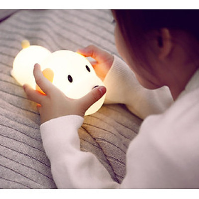 Đèn Ngủ Cún Con Cảm Ứng Silicon Dễ Thương 