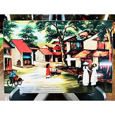 Tranh Sơn Mài - PHỐ CỔ VIỆT NAM | Size 20x30 cm | Nghệ Thuật Truyền Thống – Trang Trí Tinh Tế