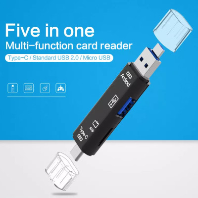 Đầu cắm OTG xịn giúp điện thoại Android đọc thẻ nhớ TF, USB, Type C  - Hàng chính hãng / Hàng nhập khẩu