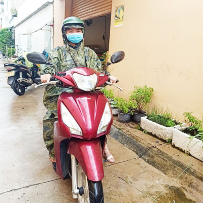 Áo Mưa Bít Dù Rằn Ri, Áo Mưa Bít Kín Màu Lính Không Xẻ Tà Chất Lượng Cao