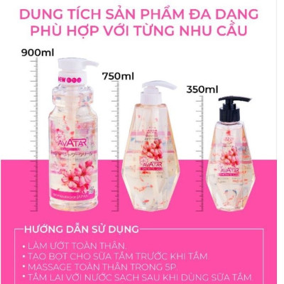 Sữa Tắm Thơm Mịn Da Hương Nước Hoa Avatar (Chai 900 mL)