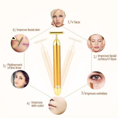 Máy Massage Rung Cầm Tay FullBody Giảm Nếp Nhăn Cây Lăn Nâng Cơ Mặt Thon Gọn (Tặng 1 SP Ngẫu Nhiên) (Hàng Chính Hãng)