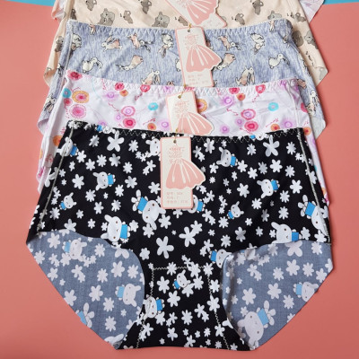 Set 5 chiếc quần lót nữ hoa 3D thun lạnh điều hòa chất đẹp