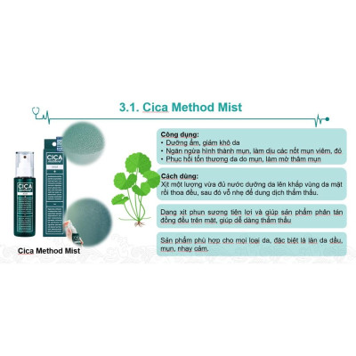 Kem Dưỡng Ẩm, Ngừa Mụn, Giảm Mụn Và Phục Hồi Tổn Thương Do Mụn Cica Method 100g