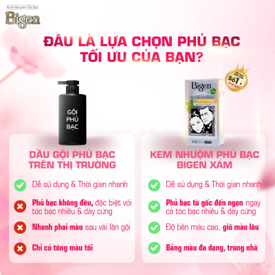 Thuốc nhuộm dưỡng tóc phủ bạc thảo dược Bigen Conditioner Thương hiệu Nhật Bản 80ml dạng kem
