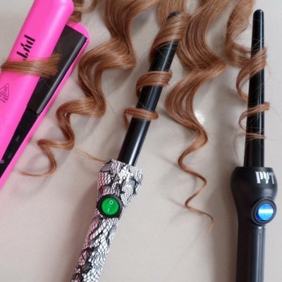 Máy Uốn Tóc PYT Clip Free Curling Wand 19mm - Màu Đen - Lõi Sứ Bọc Tourmaline - Kèm Găng Tay Chịu Nhiệt