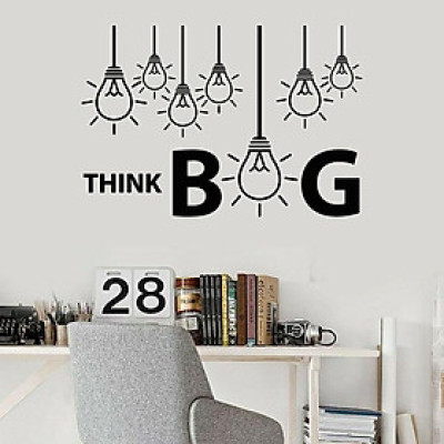 Decal Dán Tường "THINK BIG" Trang Trí Văn Phòng, Góc Làm Việc ... Sáng Tạo - Decal Cao Cấp AmyShop