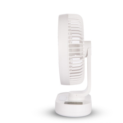 Quạt Sạc Tích Điện Để Bàn Đa Năng COMET CRF1406 6W, 3 Cấp Độ Gió, Có Đèn LED, 2 pin rời 18650 Lithium 1200mAh Để Bàn Văn Phòng - Hàng chính hãng