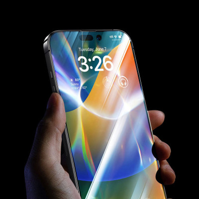 Miếng Dán Cường Lực MIPOW KINGBULL Trong + Tool Dán Dành Cho iPhone 14 ProMax / 14 Pro / 14 Plus / 14 - Hàng Chính Hãng