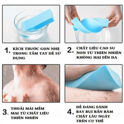 Miếng Bọt Xốp Bông Tắm Kì Ghét Tẩy Tế Bào Chết Siêu Sạch Dùng Cho Người Lớn Và Trẻ Em