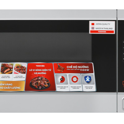 Lò vi sóng Toshiba ER-SGS34(S1)VN - Có chức năng nướng - Điện tử - Dung tích 34L - Công suất 1000W - Xuất xứ Thái Lan - Hàng chính hãng - bảo hành 12 tháng, chất lượng Nhật Bản