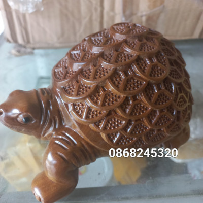 Rùa kim tiền _rùa tài lộc bằng gỗ bách xanh thơm nức kt 15×10×9cm 